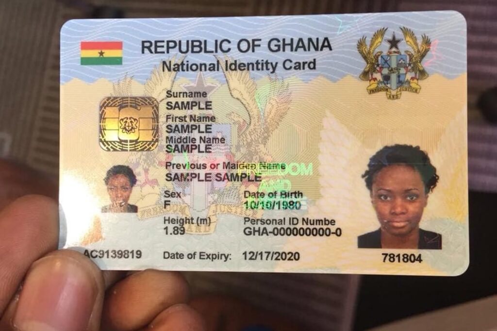sample Ghana card