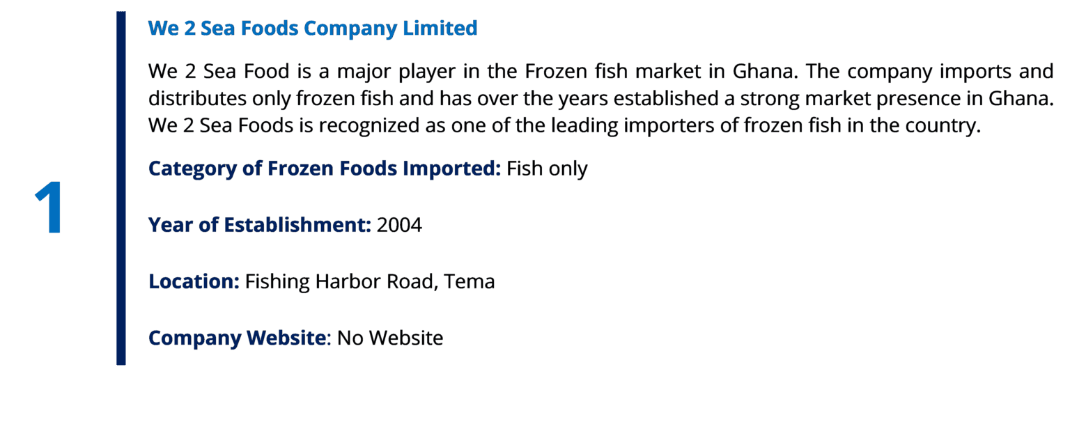 FMCG WATCH A Snapshot of the Frozen Fish Market in Ghana Firmus Advisory