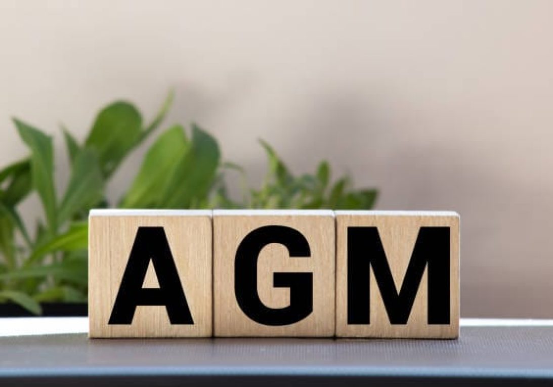 Image with the letters AGM in upper case