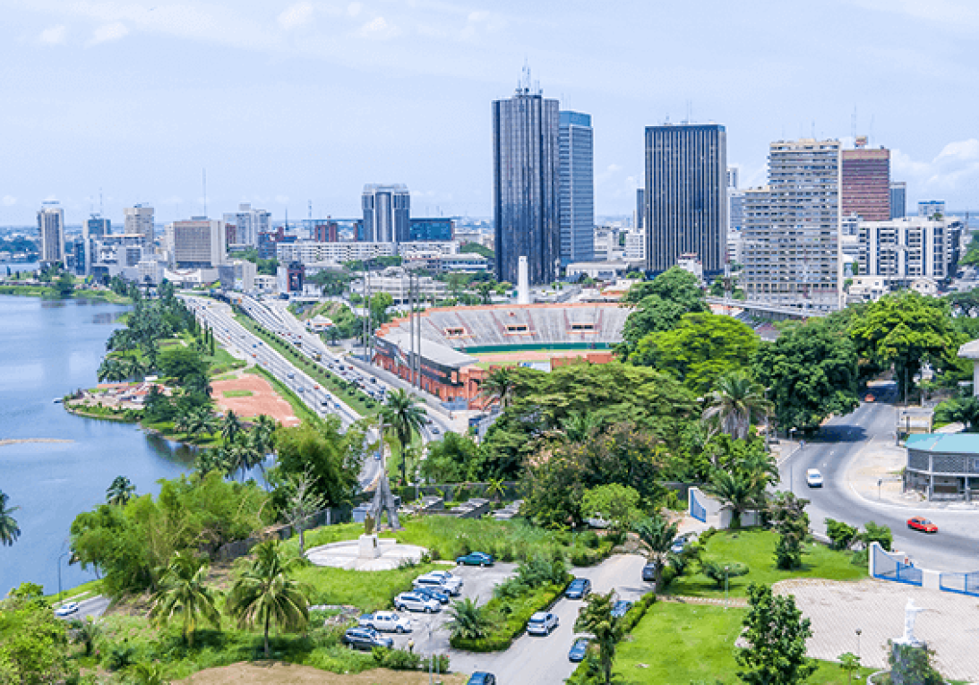 High city scape of Ivory Coast